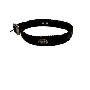 Columbia Brown Woven Leather Belt Sz 36 Fish Duck Elk Medallions Hunting Fishing